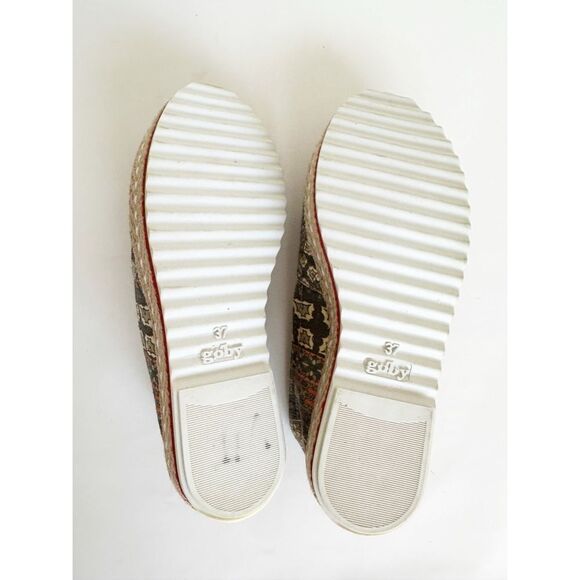 Goby Espadrille Loafer Geometric Size 37 6.5 - Picture 7 of 9